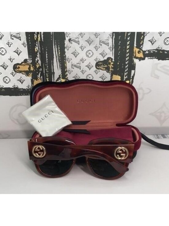New Authentic Gucci Brown Sunglasses GG0142SA 002 main image 10